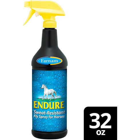 Farnam Endure Sweat-Resistant Horse Fly Spray 32oz 1 Quart - Poudre Pet and Feed Supply